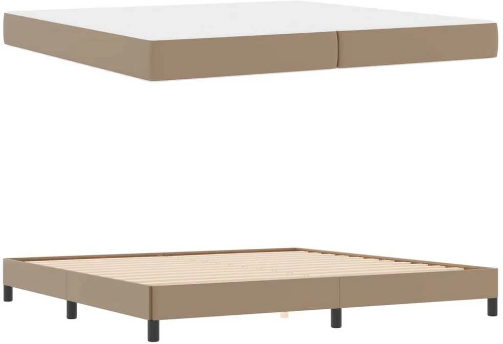 Lovos rėmas su čiužiniu Kapučino 200 x 200 cm audinys