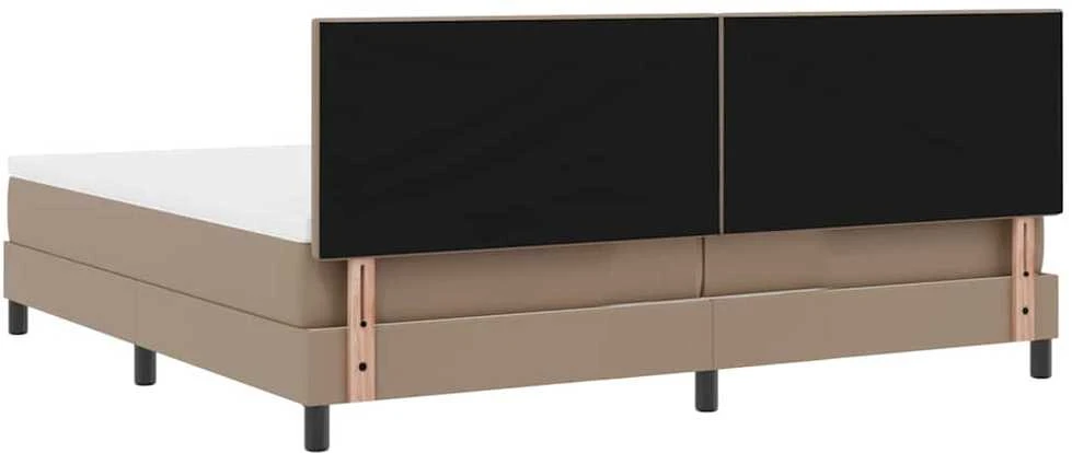 Kiemas lova su galvūgalio Kapučino 200 x 200 cm Dirbtinė oda