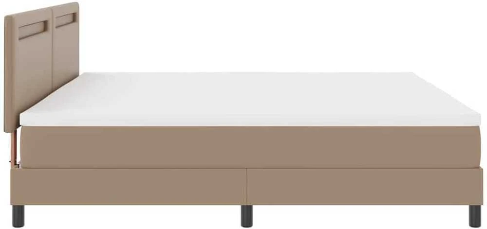 Kiemas lova su galvūgalio Kapučino 200 x 200 cm Dirbtinė oda