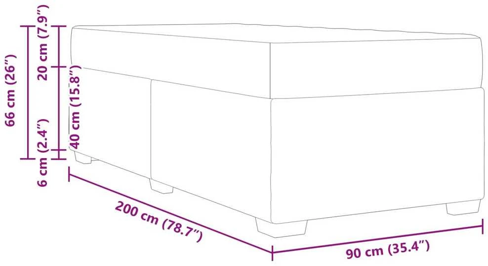 Lova Lovos rėmas Kapučino 90 x 200 cm audinys