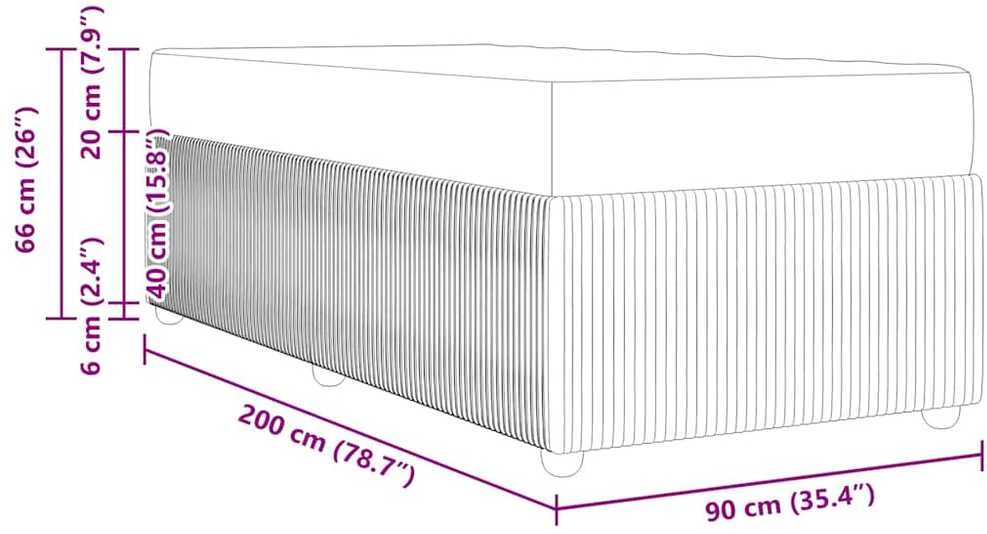 Lova Lovos rėmas Šviesiai pilka 90 x 200 cm audinys