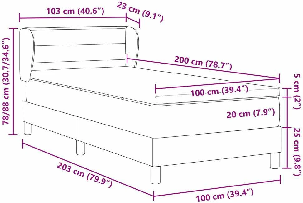 Kiemas lova su galvūgalio Kreminė 100 x 200 cm audinys
