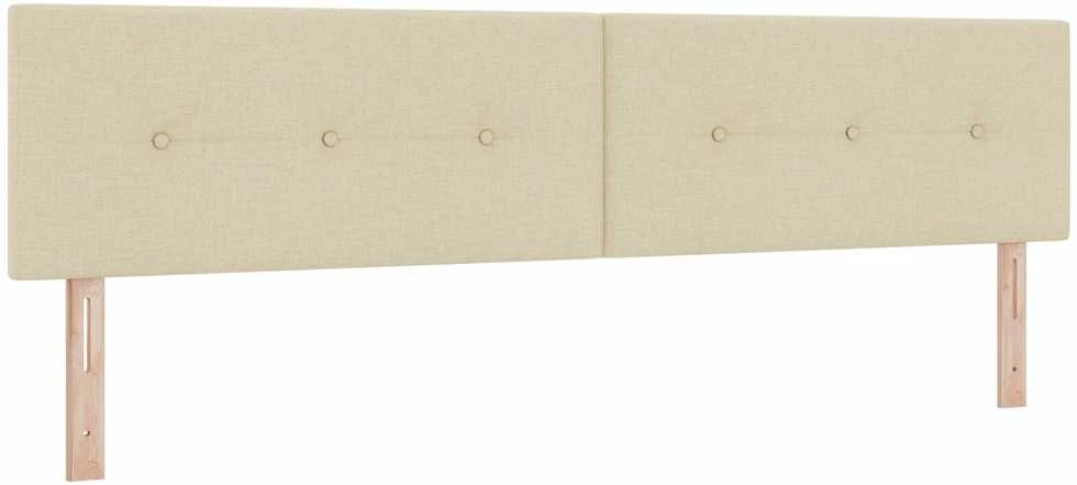 Kiemas lova su LED juostelėmis Kreminė 200 x 200 cm audinys