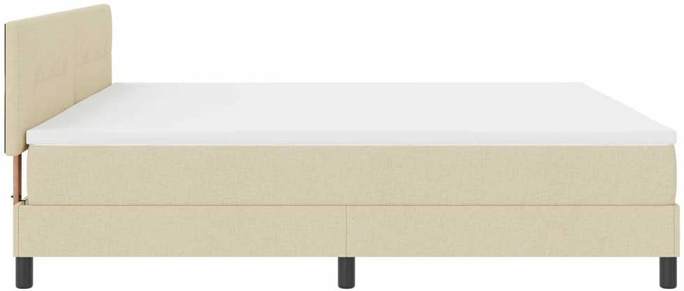 Kiemas lova su LED juostelėmis Kreminė 200 x 200 cm audinys