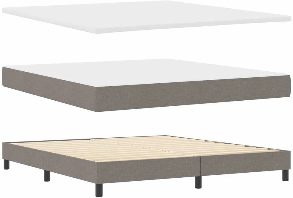 Kiemas lova su LED juostelėmis Tortora 180 x 200 cm audinys