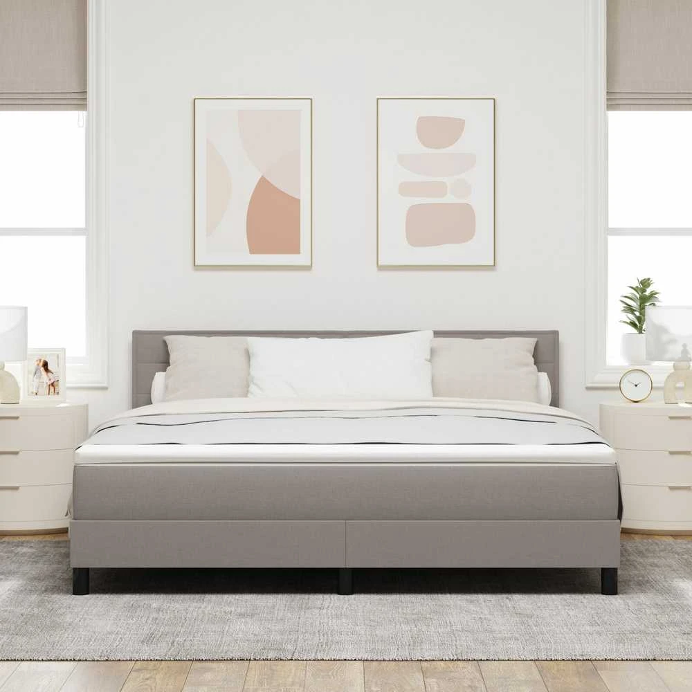 Kiemas lova su LED juostelėmis Tortora 180 x 200 cm audinys