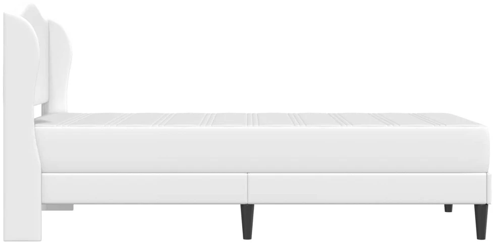 Lova Lovos rėmas su galvūgalio Balta 90 x 190 cm Dirbtinė oda