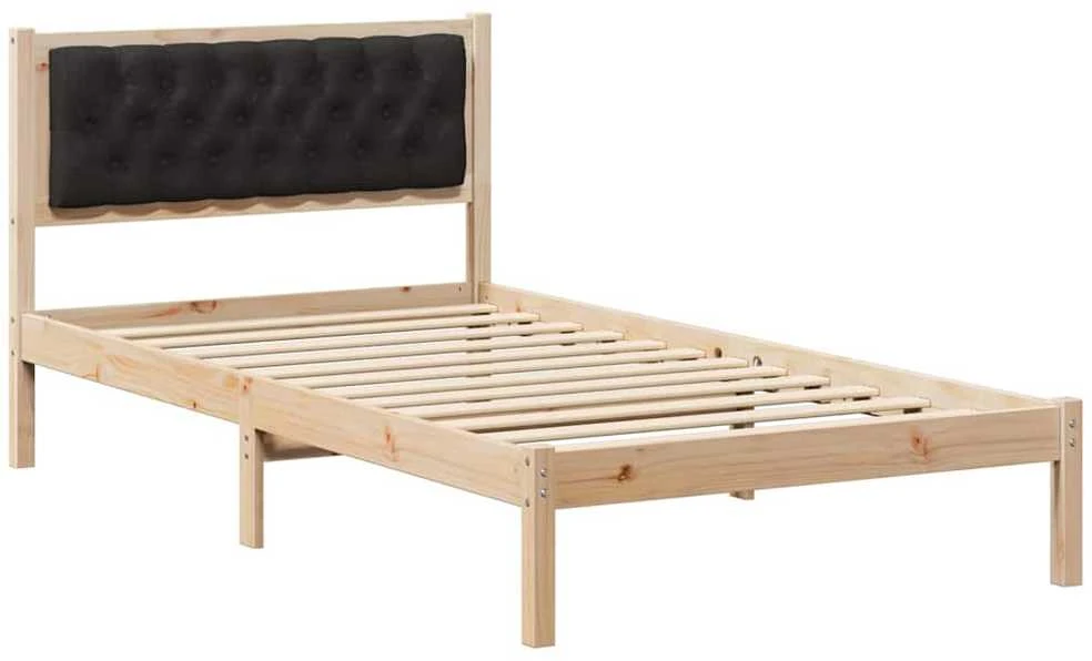 Lova Lovos rėmas Juoda 100 x 200 cm Kietos pušies mediena
