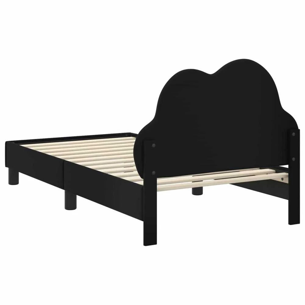 Lova Vaikiška lovos konstrukcija su galvūgaliu Juoda 80 x 160 cm PU