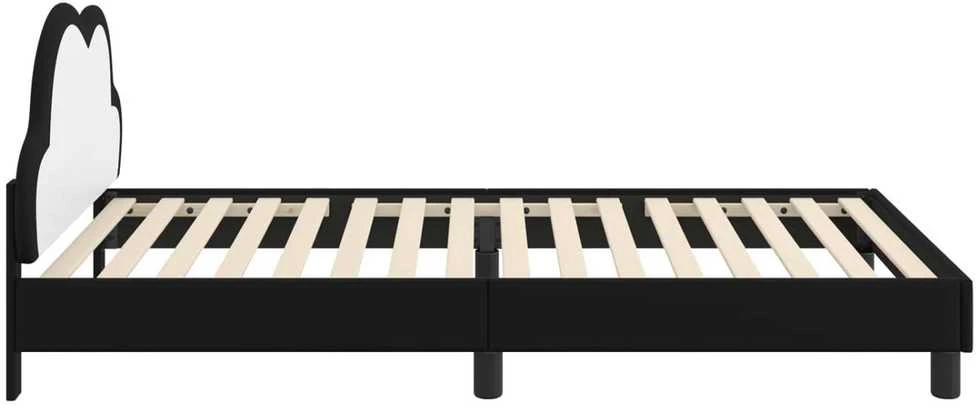Lova Vaikiška lovos konstrukcija su galvūgaliu Juoda 80 x 200 cm PU