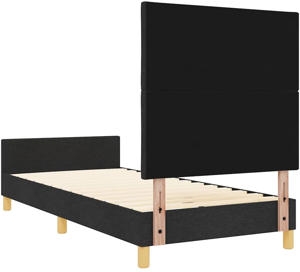 Lova Lovos rėmas su galvūgalio Juoda 90 x 200 cm audinys