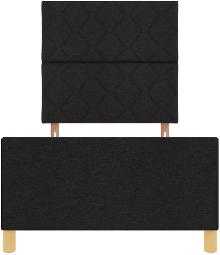 Lova Lovos rėmas su galvūgalio Juoda 90 x 200 cm audinys