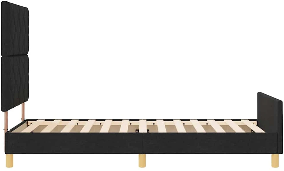 Lova Lovos rėmas su galvūgalio Juoda 90 x 200 cm audinys