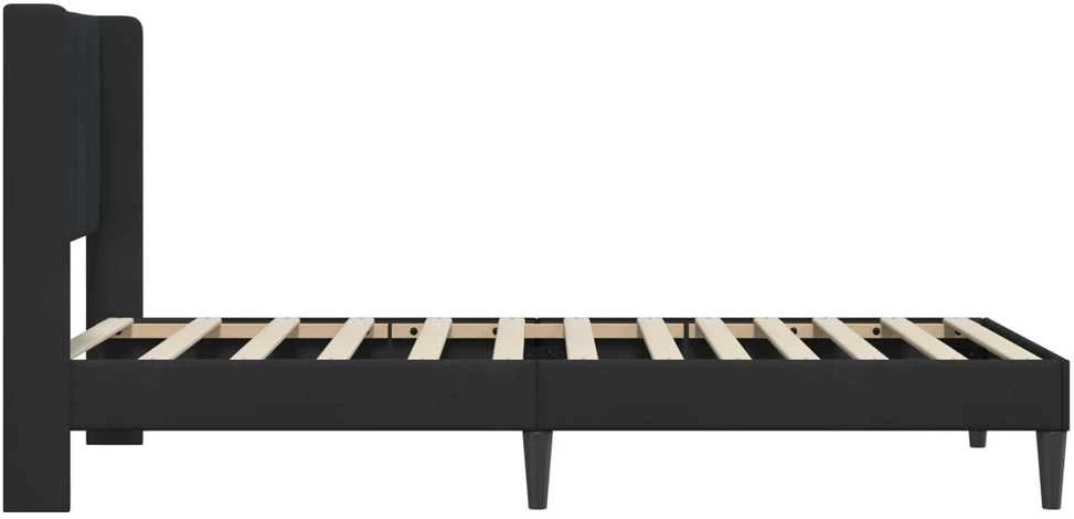 Lova Lovos rėmas su galvūgalio Juoda 90 x 200 cm Aksomas