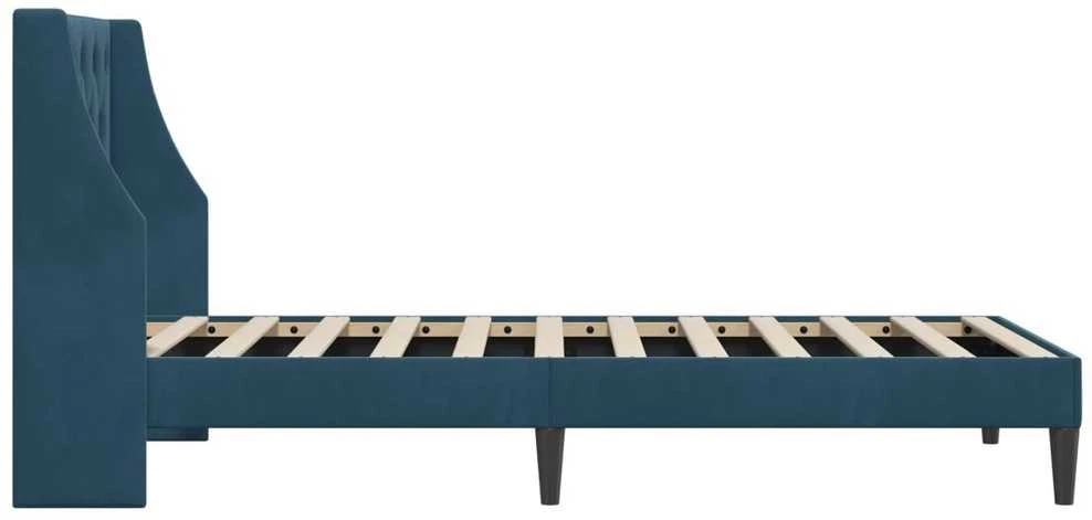 Lova Lovos rėmas su galvūgalio Mėlyna 100 x 200 cm Aksomas