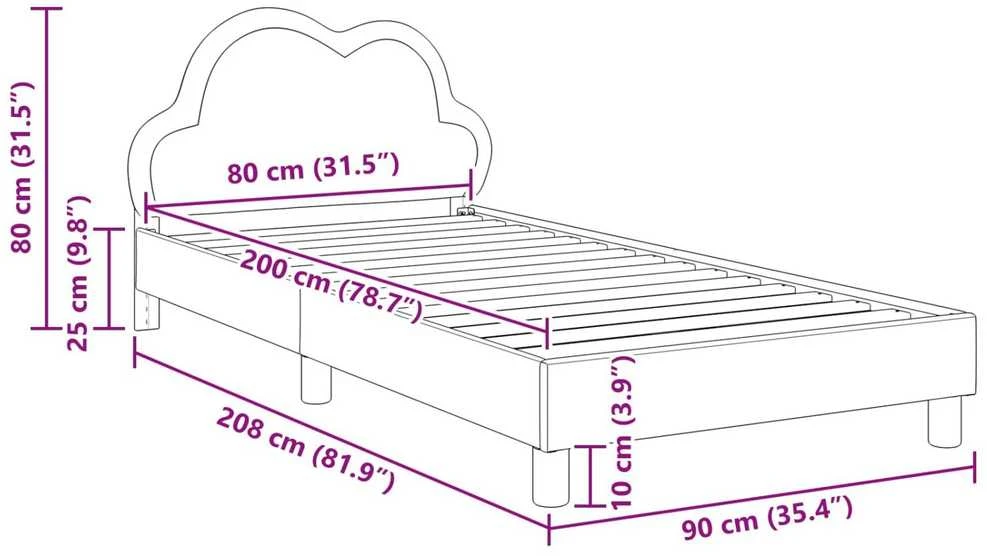 Lova Vaikiška lovos konstrukcija su galvūgaliu Mėlyna 80 x 200 cm PU
