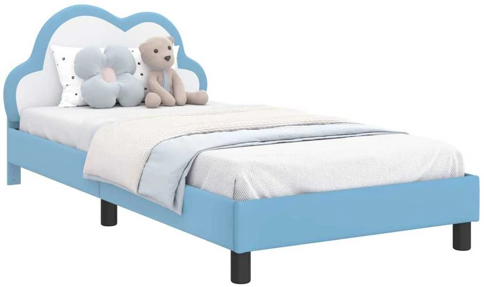 Lova Vaikiška lovos konstrukcija su galvūgaliu Mėlyna 80 x 200 cm PU