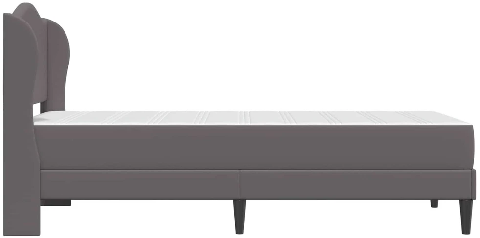 Lova Lovos rėmas su galvūgalio Pilka 100 x 200 cm Dirbtinė oda