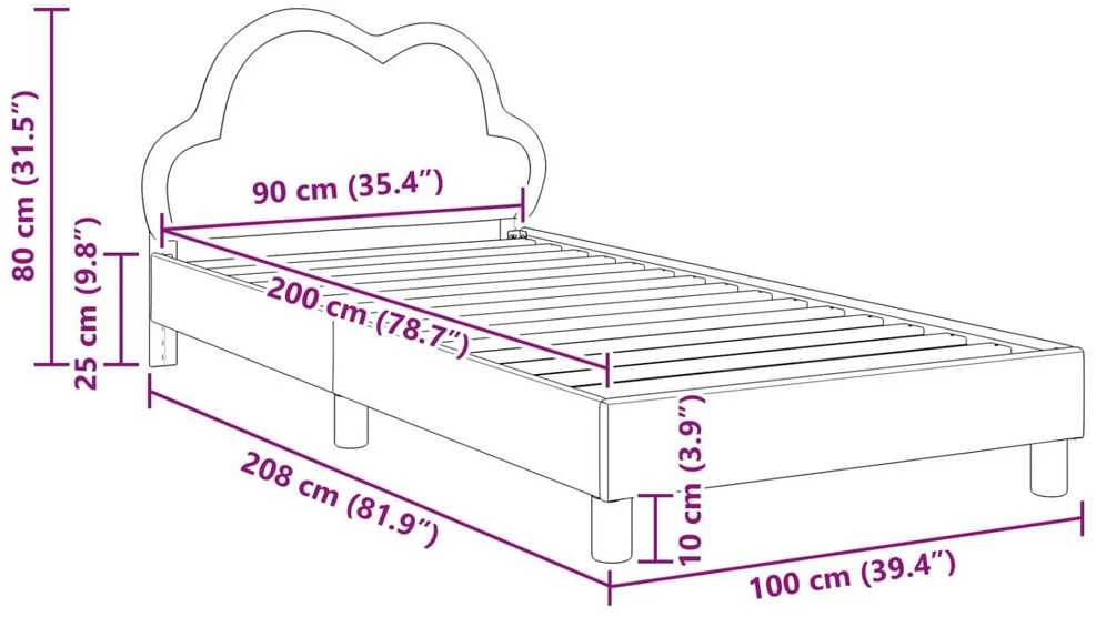 Lova Vaikiška lovos konstrukcija su galvūgaliu Rožinė 90 x 200 cm PU