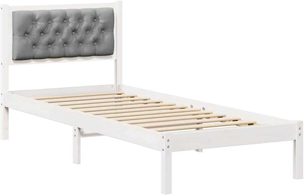 Lova Lovos rėmas Šviesiai pilka 90 x 200 cm Kietos pušies mediena