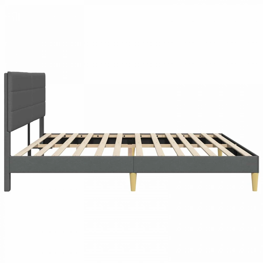 Lovos rėmas su galvūgalio Tamsiai pilka 180 x 200 cm Audinys