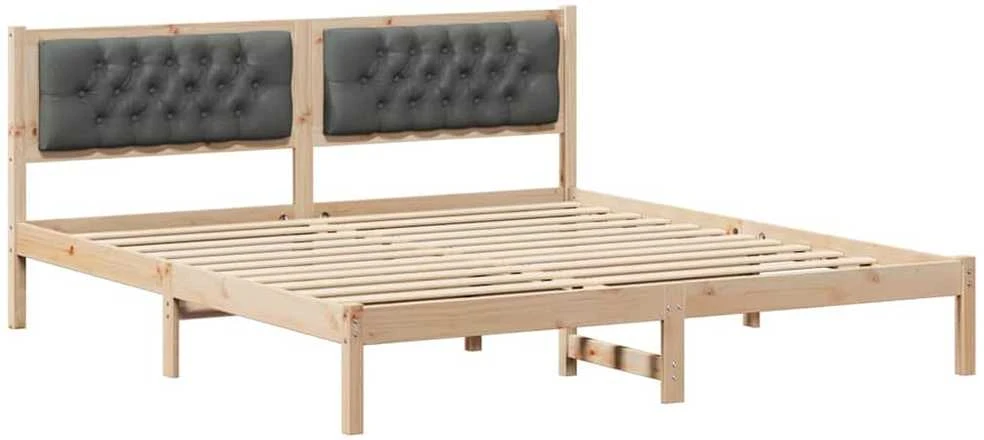 Lovos rėmas Tamsiai pilka 160 x 200 cm Kietos pušies mediena