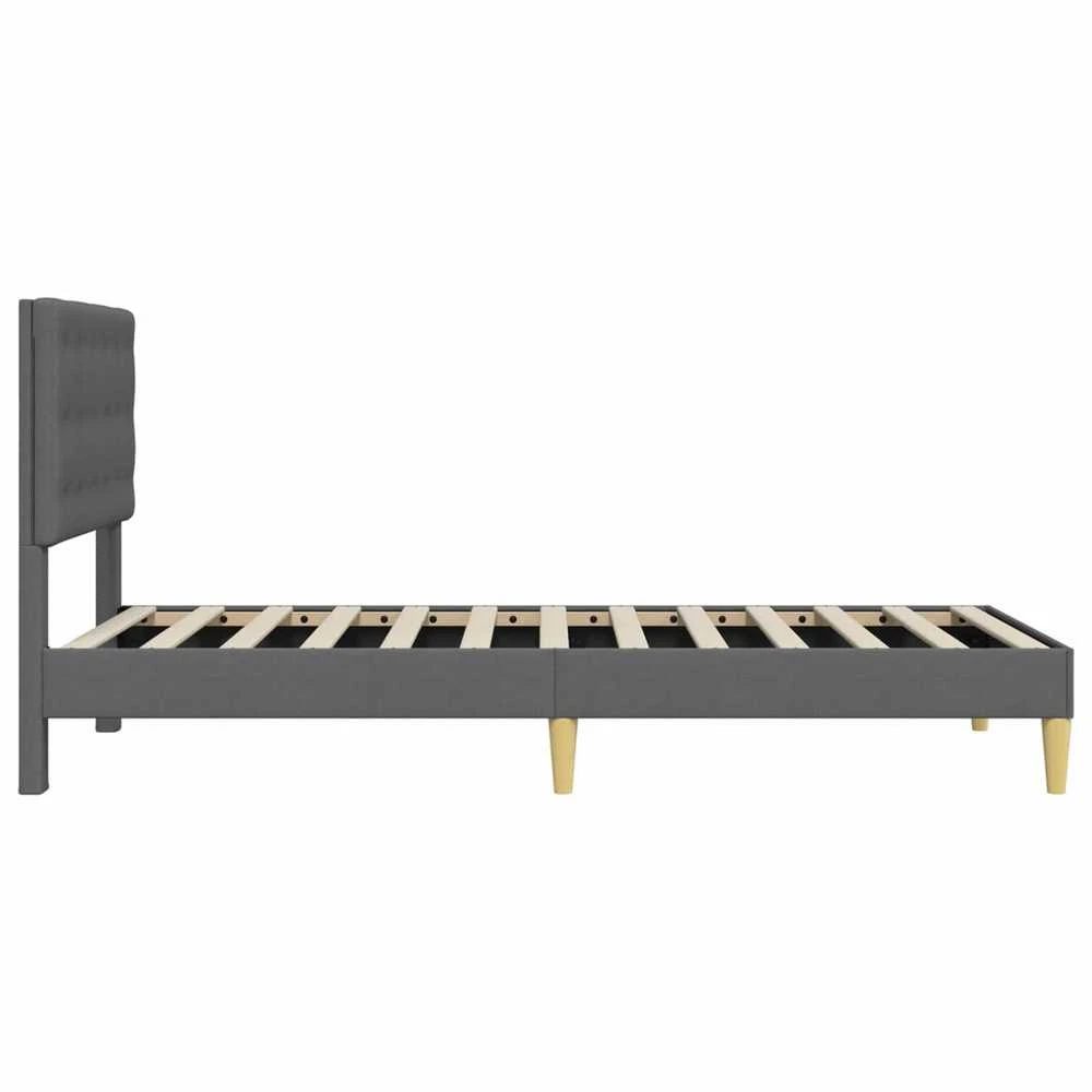 Lova Lovos rėmas su galvūgalio Tamsiai pilka 90 x 190 cm Audinys