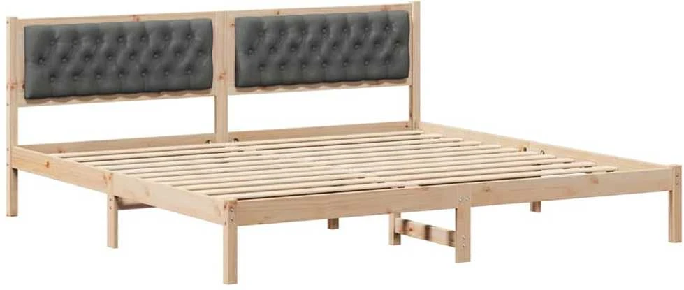 Lovos rėmas Tamsiai pilka 200 x 200 cm Kietos pušies mediena