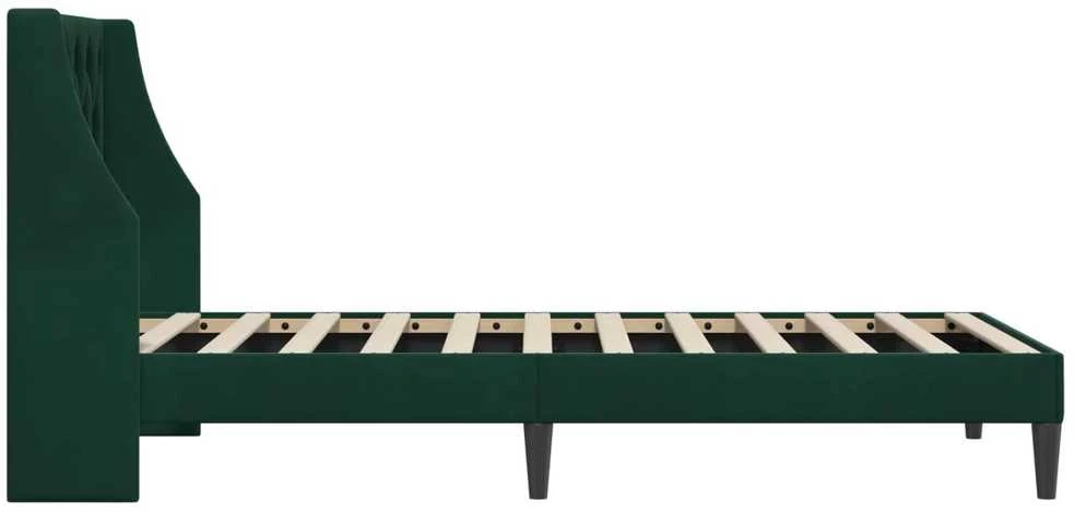 Lova Lovos rėmas su galvūgalio Tamsiai žalia 80 x 200 cm Aksomas