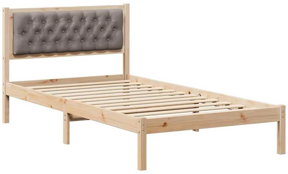 Lova Lovos rėmas Taupe 100 x 200 cm Kietos pušies mediena