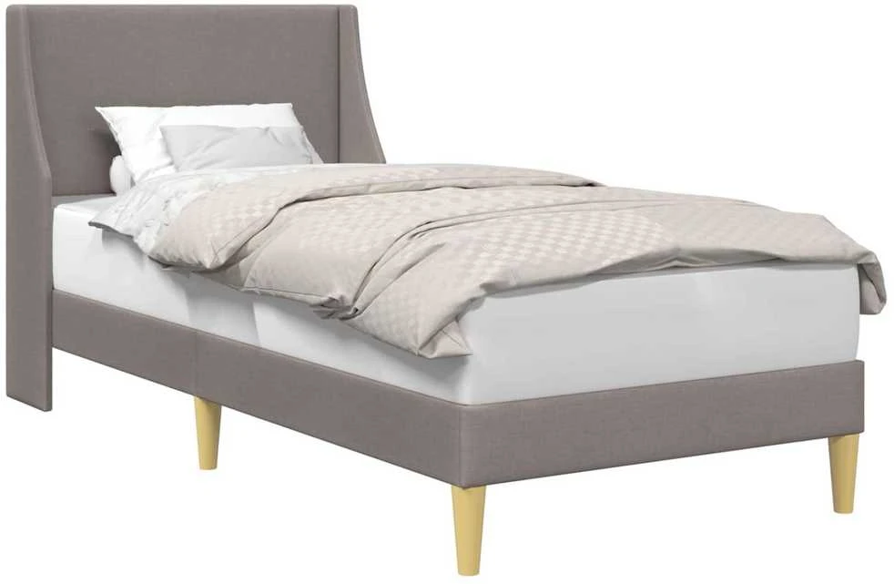 Lova Lovos rėmas Paprastas su galvūgalio Taupe 100 x 200 cm audinys