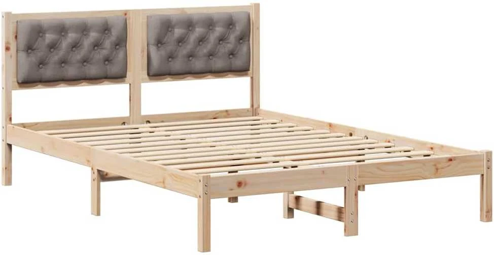Lovos rėmas Taupe 140 x 190 cm Kietos pušies mediena