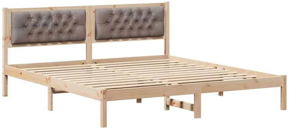 Lovos rėmas Taupe 160 x 200 cm Kietos pušies mediena