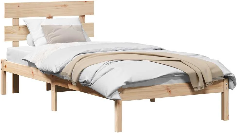 Lova Lovos rėmas Ruda 100 x 200 cm Pušies medienos masyvas