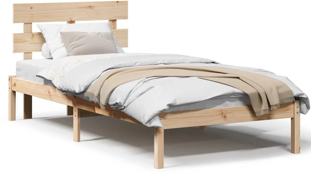 Lova Lovos rėmas Ruda 90 x 200 cm Pušies medienos masyvas