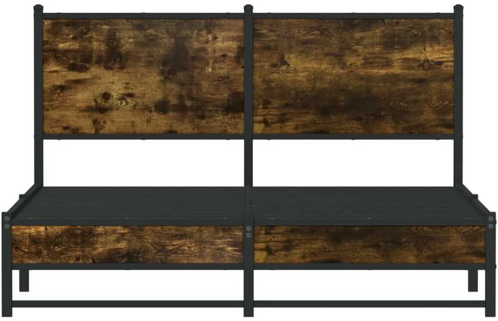 Lovos rėmas be čiužinio, dūminio ąžuolo, 140x190cm, metalas