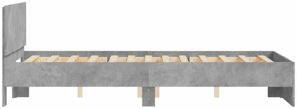 Lovos rėmas su galvūgaliu, betono pilkos spalvos, 120x200cm