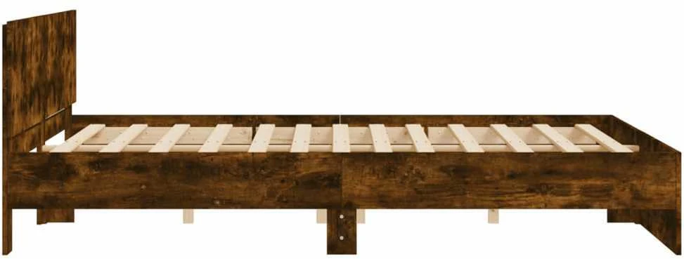 Lovos rėmas su galvūgaliu, dūminio ąžuolo spalvos, 180x200cm