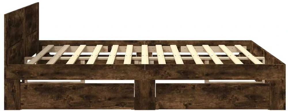 Lovos rėmas su galvūgaliu, dūminio ąžuolo, 180x200cm, mediena