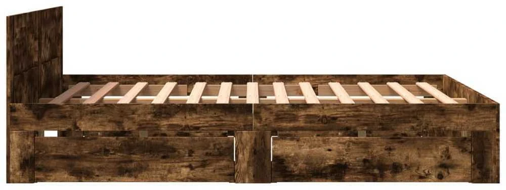 Lovos rėmas su galvūgaliu, dūminio ąžuolo, 160x200cm, mediena