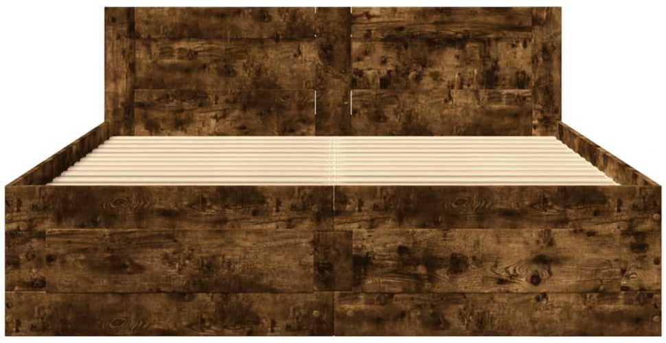 Lovos rėmas su galvūgaliu, dūminio ąžuolo, 120x190cm, mediena