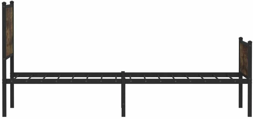 Lovos rėmas be čiužinio, dūminio ąžuolo, 75x190cm, metalas