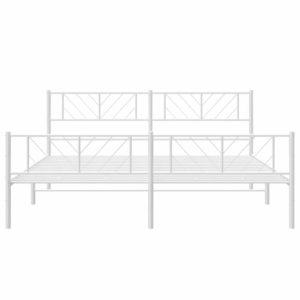 Lova Lovos rėmas su galvūgaliu/kojūgaliu, baltas, 193x203cm, metalas