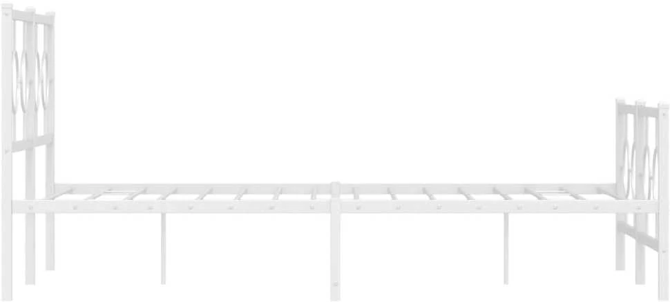 Lovos rėmas su galvūgaliu/kojūgaliu, baltas, 140x200cm, metalas