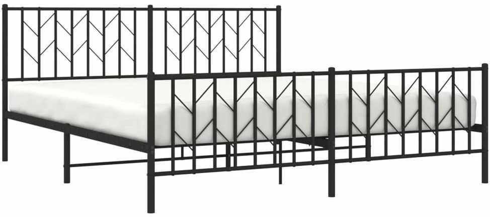 Lova Lovos rėmas su galvūgaliu/kojūgaliu, juodas, 183x213cm, metalas