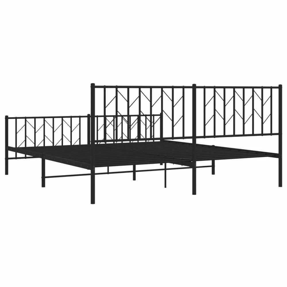 Lova Lovos rėmas su galvūgaliu/kojūgaliu, juodas, 183x213cm, metalas