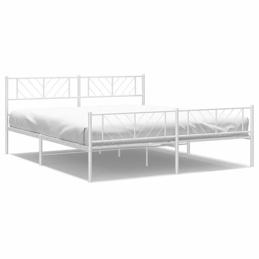Lova Lovos rėmas su galvūgaliu/kojūgaliu, baltas, 183x213cm, metalas