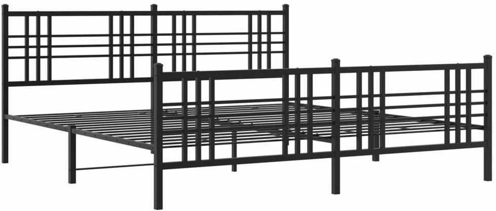 Lova Lovos rėmas su galvūgaliu/kojūgaliu, juodas, 183x213cm, metalas