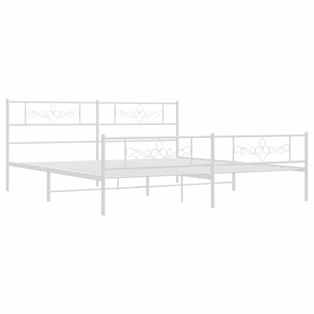 Lova Lovos rėmas su galvūgaliu/kojūgaliu, baltas, 183x213cm, metalas