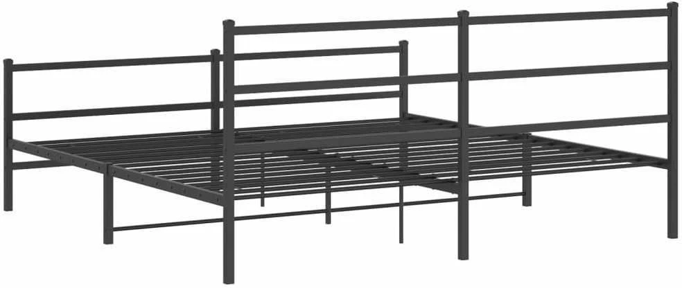 Lova Lovos rėmas su galvūgaliu/kojūgaliu, juodas, 183x213cm, metalas